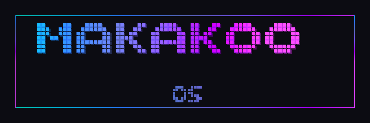 makakoo rainbow wordmark